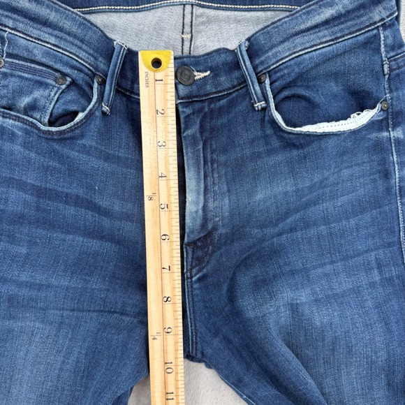 Mother The Hustler Ankle Fray Jeans Blue High Rise Flare Women's Sz 28 - Picture 14 of 16